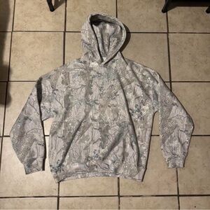 Abercrombie & Fitch Women's Gray Camouflage Hoodie